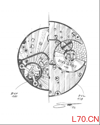 宝格丽Octo Finissimo系列37毫米款腕表设计草图