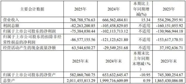 半导体封测复苏潮下，气派科技2025年净利再亏7538万元，已连续四年陷入亏损