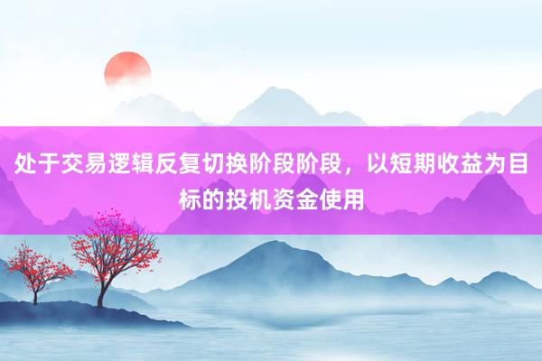 处于交易逻辑反复切换阶段阶段，以短期收益为目标的投机资金使用