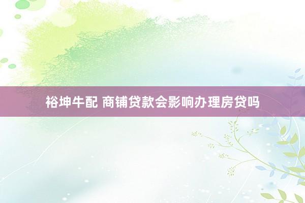 裕坤牛配 商铺贷款会影响办理房贷吗