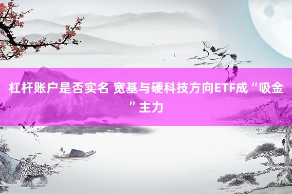 杠杆账户是否实名 宽基与硬科技方向ETF成“吸金”主力