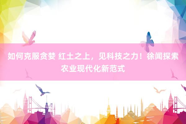 如何克服贪婪 红土之上，见科技之力！徐闻探索农业现代化新范式